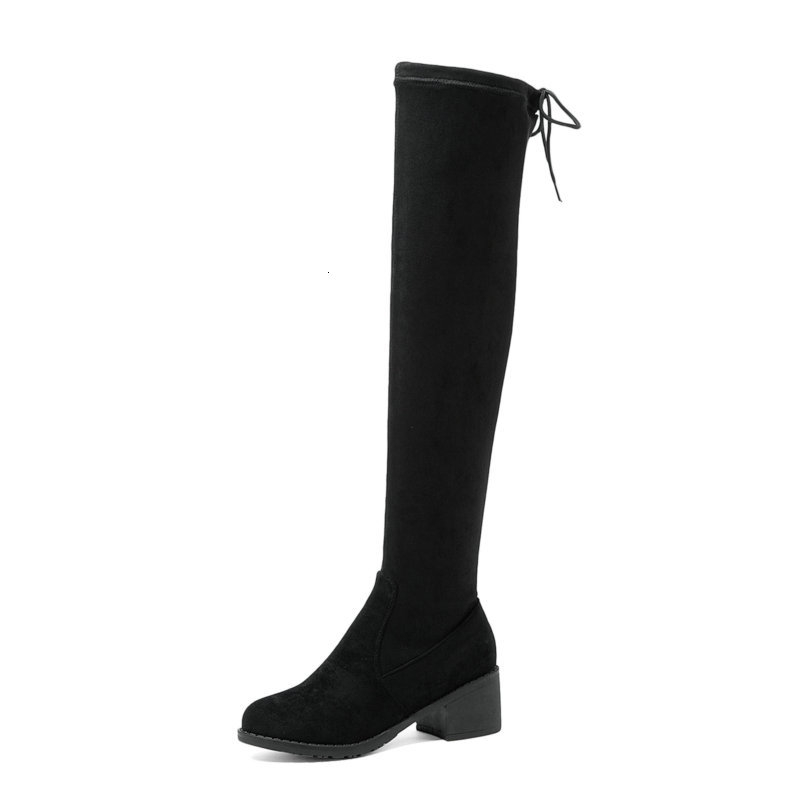 New 2021 Flock Round Toe Fashion Over the Knee Boots Autumn Winter Square High Heel Elegant Women Shoes Size 34-43 05tl, Black 3.5cm
New 2021 Flock Round Toe Fashion Over the Knee Boots Autumn Winter Square High Heel Elegant Women Shoes Size 34-43 05tl, Black 3.5cm