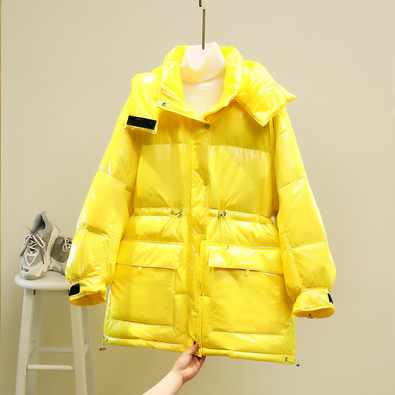 New Winter Jacket Women 90% White Duck Down Parkas Hooded Thicken Warm Female Down Jackets Purple Yellow Snow Feather Outwear T200910
