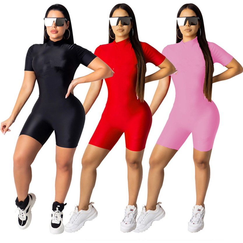 Summer clothing Women solid color shorts Jumpsuits fashion letter Rompers short sleeve skinny bodysuits Casual black red Overalls DHL 2971
Summer clothing Women solid color shorts Jumpsuits fashion letter Rompers short sleeve skinny bodysuits Casual black red Overalls DHL 2971