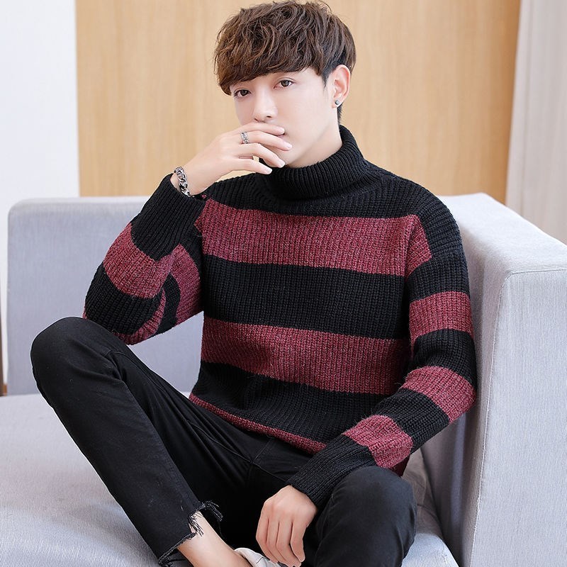 The new autumn/winter men long sleeve turtleneck loose render fashion knitwear joker 201022