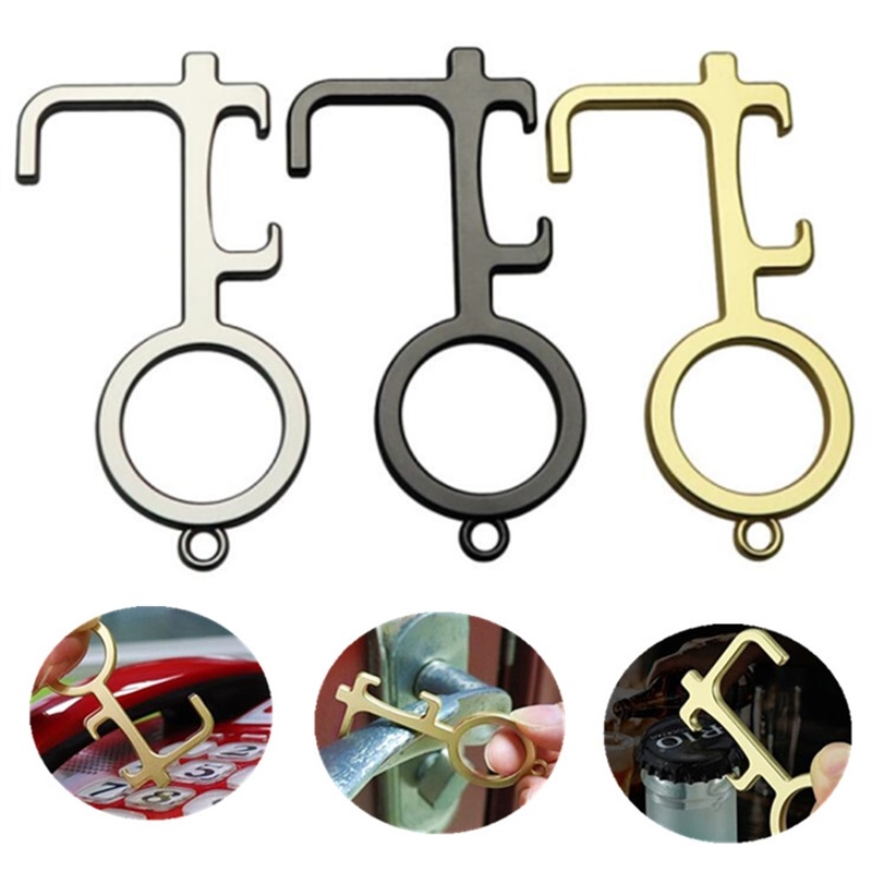 Openers EDC Door Opener No Contact Door Opener No-Touch Button Tool Keychain Key Chain Door Closer Tool EEC3454
Openers EDC Door Opener No Contact Door Opener No-Touch Button Tool Keychain Key Chain Door Closer Tool EEC3454