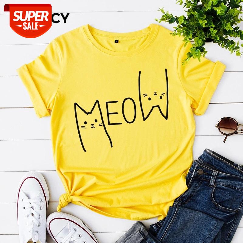 JFUNCY Women Tee Shirt 100% Cotton Casual Short Sleeve Tshirt Cute Meow Cat Print Woman T-shirt 4 Colors S-5XL Female Tops #o22B, White
JFUNCY Women Tee Shirt 100% Cotton Casual Short Sleeve Tshirt Cute Meow Cat Print Woman T-shirt 4 Colors S-5XL Female Tops #o22B, White