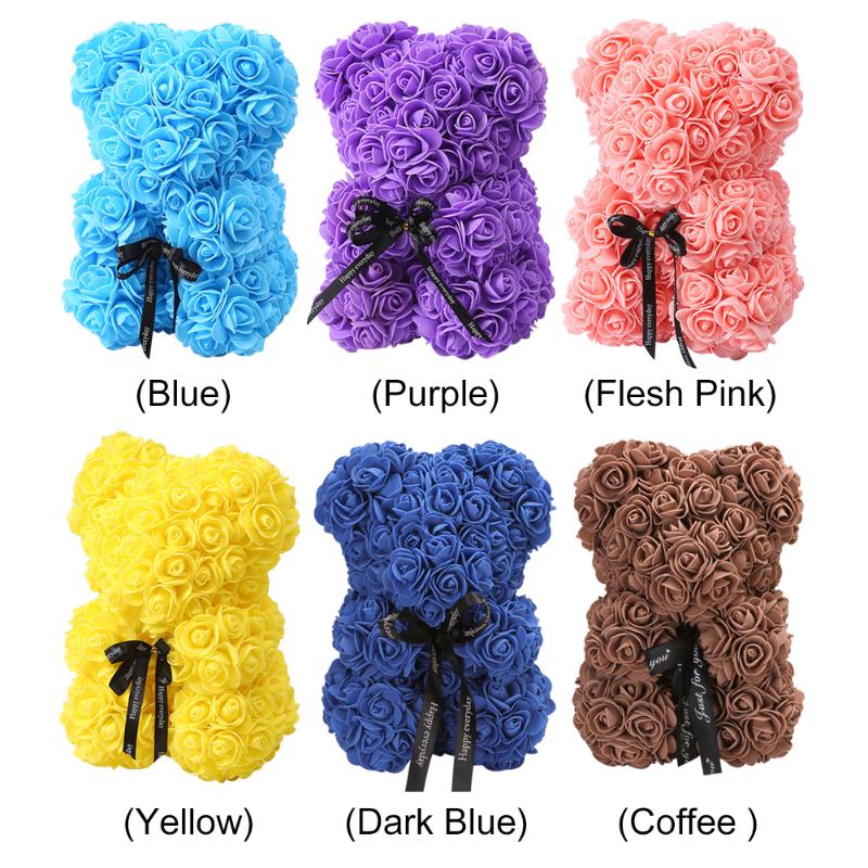 25cm Foam Rose Bear Fake Flower Valentines Romantic Gift Artificial Rose Flowers Cute Bear for Birthday Christmas Women Gifts, Blue
25cm Foam Rose Bear Fake Flower Valentines Romantic Gift Artificial Rose Flowers Cute Bear for Birthday Christmas Women Gifts, Blue
