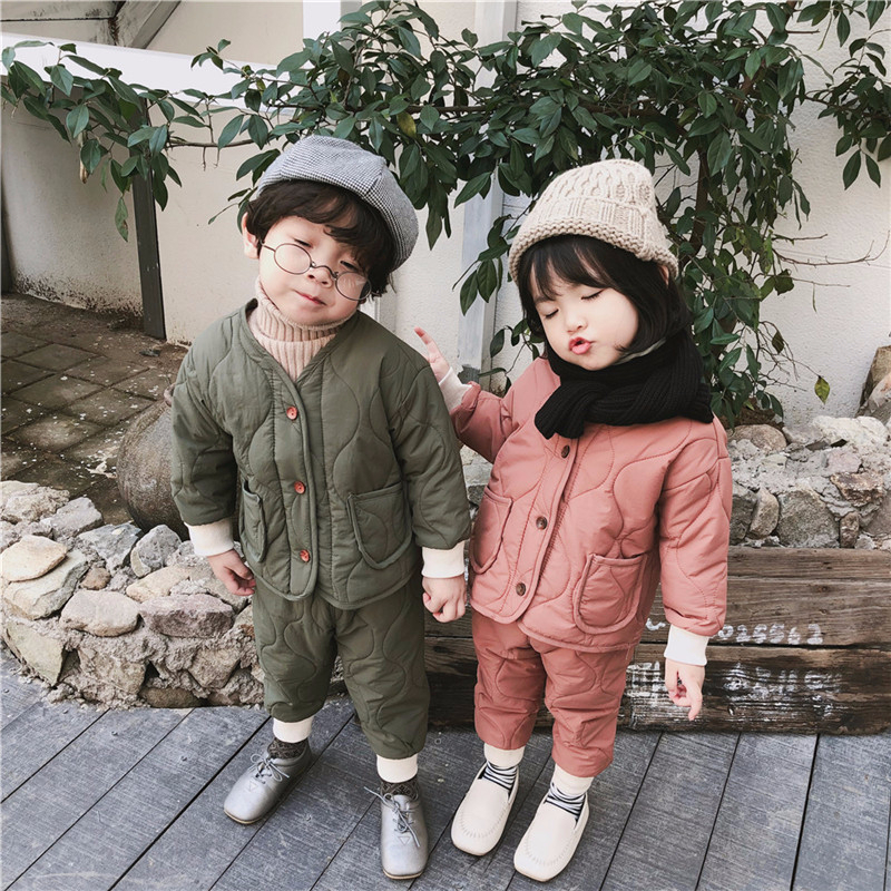 Fashion Children's Clothes Set for Baby Girls Boys Kids Warm Autumn Winter Home ClothingX1019