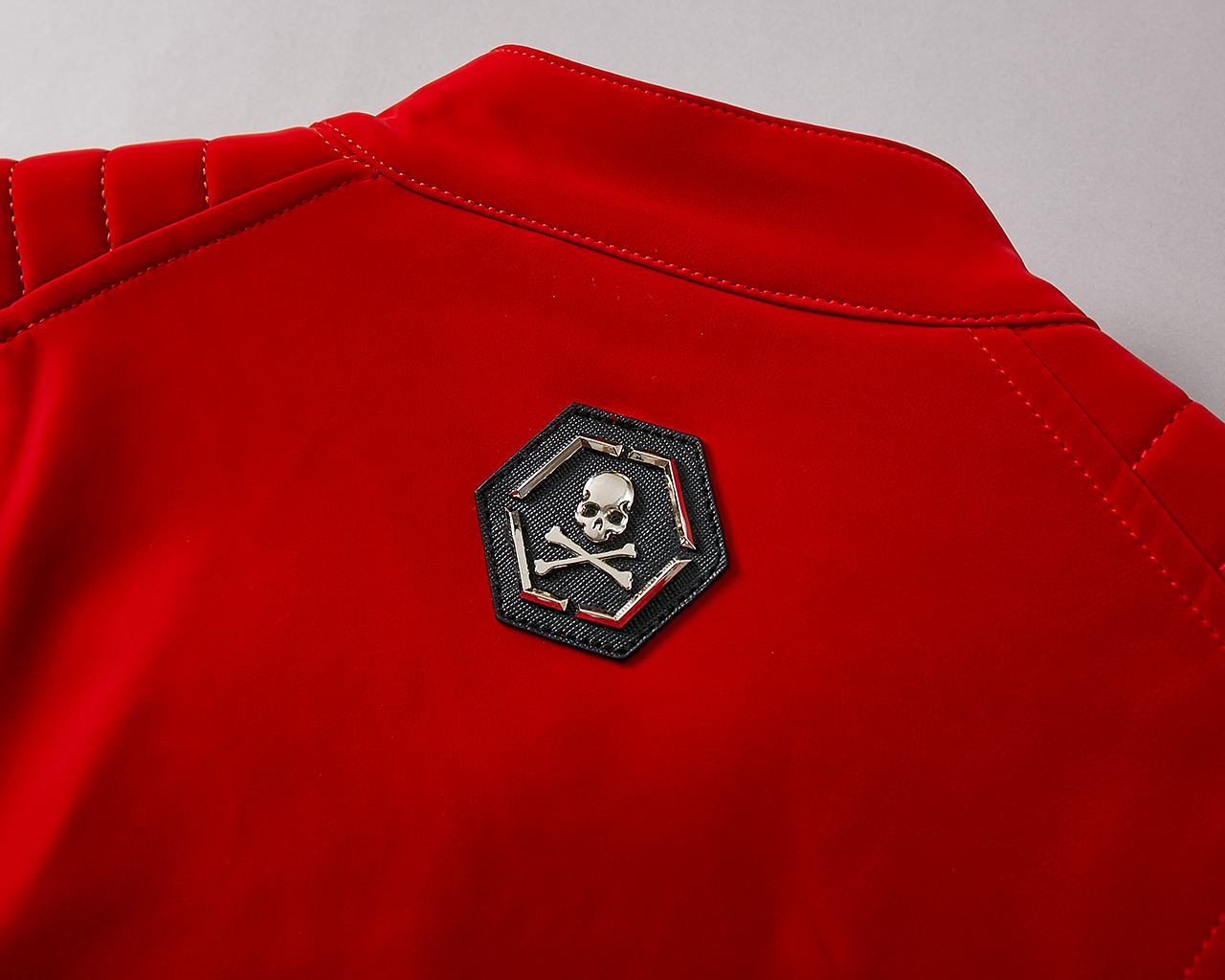 Skull Bonded Leather Red Jackets Men High Street Style Turn-down Neck Streetwear Mens Jackets and Coats Casacas Para Hombre 201103