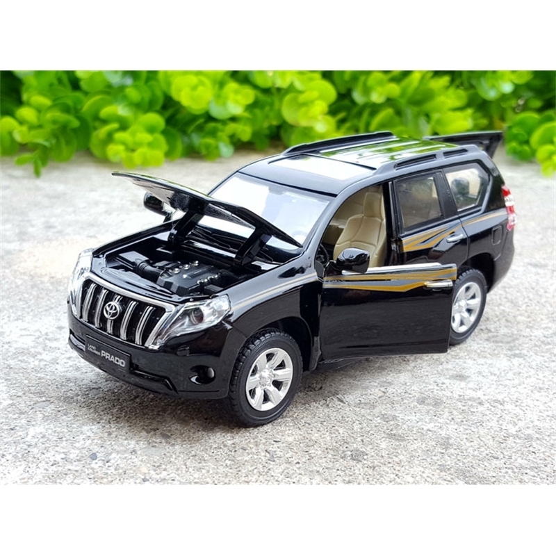 

Diecast 1:32 Scale For TOYOTA LAND CRUISER PRADO Alloy Metal SUV Off-Road Collection Car Model Sound&Light Toys Vehicle