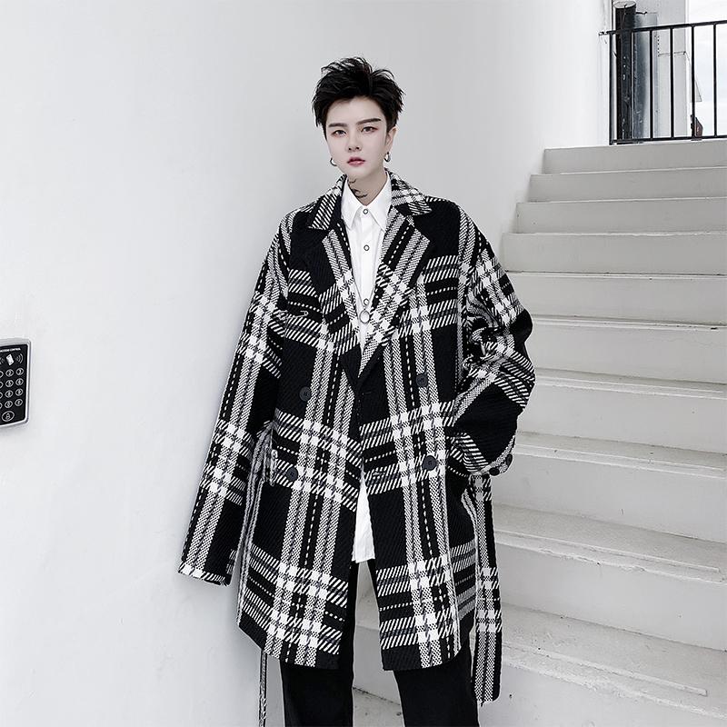 XL!Winter couple net red suit lapel double-breasted retro plaid drop shoulder trench coat male thick woolen coat student, Picture grid
XL!Winter couple net red suit lapel double-breasted retro plaid drop shoulder trench coat male thick woolen coat student, Picture grid