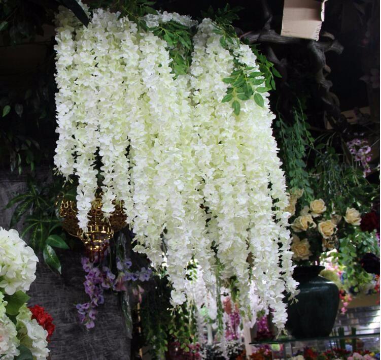 165cm Long Elegant Wisteria Rattan Artificial Silk Hydrangea Flowers For Wedding Centerpieces Decorations Home Ornament, White
165cm Long Elegant Wisteria Rattan Artificial Silk Hydrangea Flowers For Wedding Centerpieces Decorations Home Ornament, White