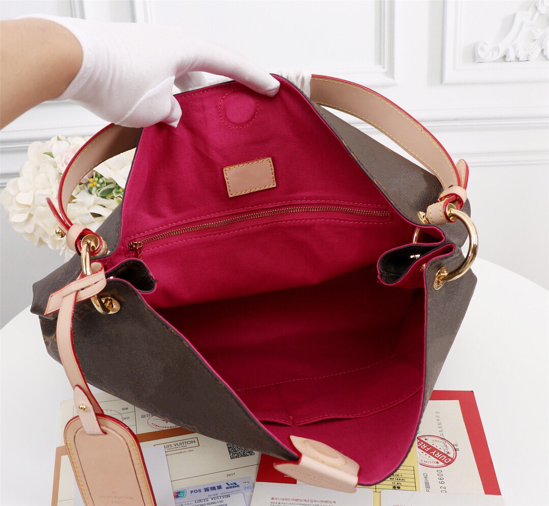 designers GRACEFUL MM PM Hobo in Classic Coated Canvas Extra-roomy Lightweight Genuine Leather Supple Flat Strap Lady Shoulder Bag luxurys, Brown check red inside
designers GRACEFUL MM PM Hobo in Classic Coated Canvas Extra-roomy Lightweight Genuine Leather Supple Flat Strap Lady Shoulder Bag luxurys, Brown check red inside