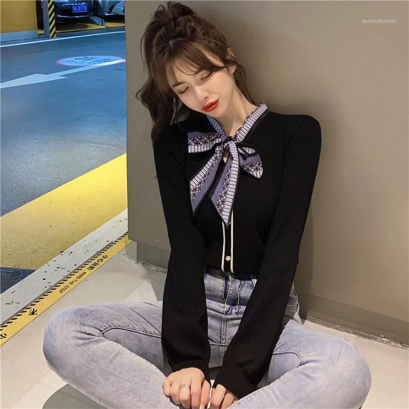 2020 autumn/winter women's knit sweater top loose long-sleeved slim commuter bowknot cardigan jacket sweater women1, Black
2020 autumn/winter women's knit sweater top loose long-sleeved slim commuter bowknot cardigan jacket sweater women1, Black