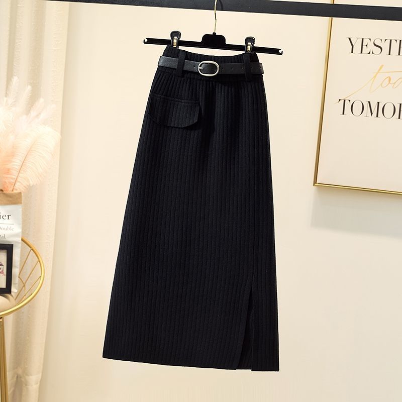 New spring 2021 female knitting black pocket skirts bag hip slit a y341 line 4EDA, Heise
New spring 2021 female knitting black pocket skirts bag hip slit a y341 line 4EDA, Heise