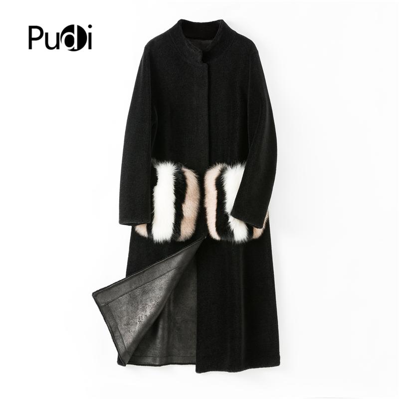 Pudi women winter Real wool fur coat jacket over size parka lady fashion natural fur pocket coats outwear H68290, A68290
Pudi women winter Real wool fur coat jacket over size parka lady fashion natural fur pocket coats outwear H68290, A68290