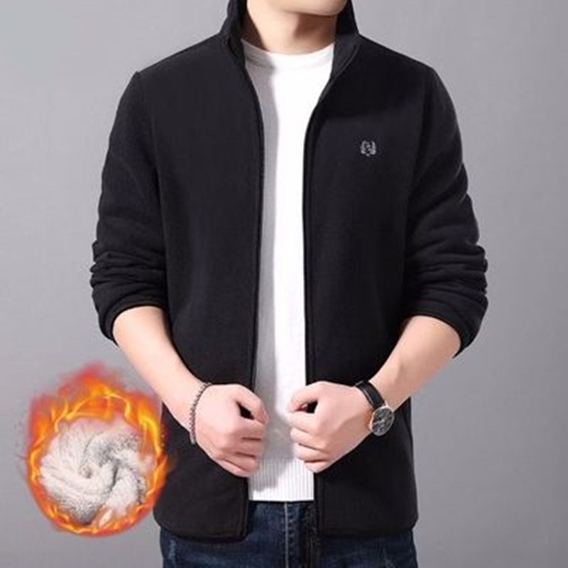 Men's sweater spring autumn Winter models casual Korean polar fleece jacket men size plus fleece sports cardigan with Zipper 201127