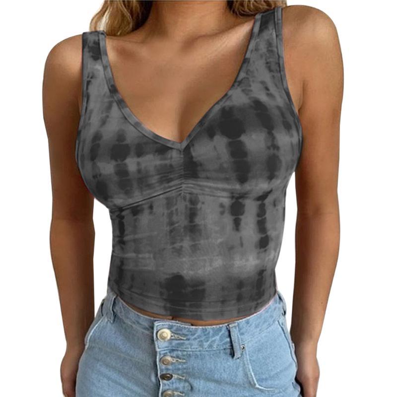 Summer Women Tanks Sexy Tie Dye Printed Deep V Neck Fashion Slim Vest Sleeveless Backless Female Short Tops Print vest
Summer Women Tanks Sexy Tie Dye Printed Deep V Neck Fashion Slim Vest Sleeveless Backless Female Short Tops Print vest