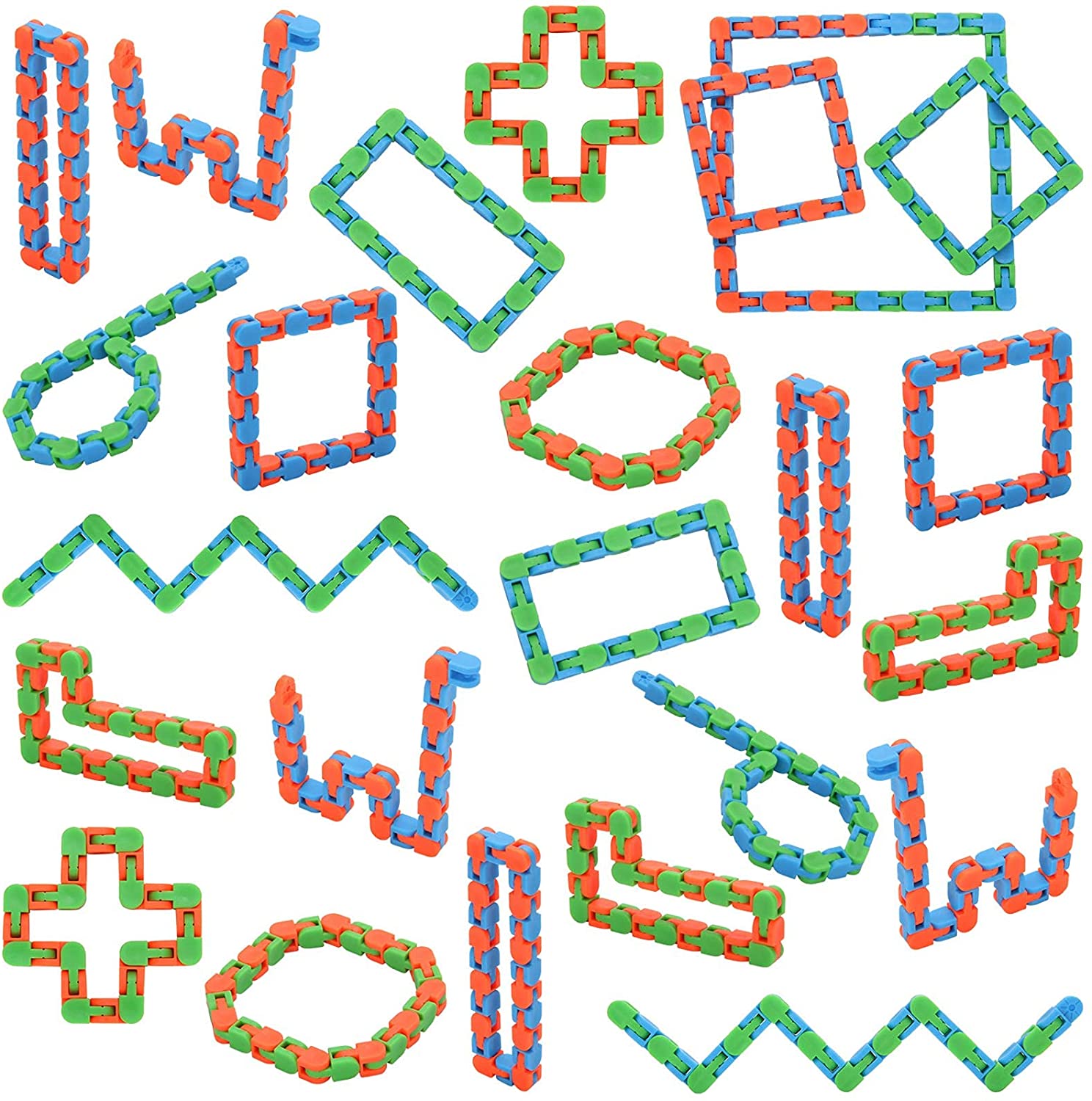24 Links Wacky Tracks Snap and Click Fidget Toys, Finger Sensory, Snake Puzzles for Stress Relief, Party Bag Fillers,Favours, Random Color
24 Links Wacky Tracks Snap and Click Fidget Toys, Finger Sensory, Snake Puzzles for Stress Relief, Party Bag Fillers,Favours, Random Color