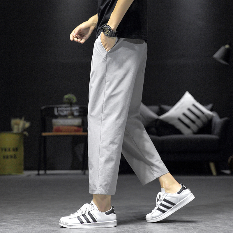 Summer Men Harem Pants Lightweight Cotton Ankle-Length Loose Mens Joggers Pants Casual Men Trousers 4XL 5XL 201109