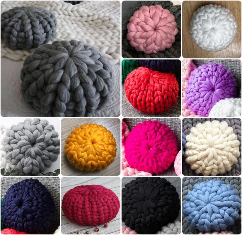 Nordic Handmade Woven Cushion Soft Round Thick Line Mat Pillow Knitted Wool Sofa Chair Cushion Photo Props Home Decor, 12
Nordic Handmade Woven Cushion Soft Round Thick Line Mat Pillow Knitted Wool Sofa Chair Cushion Photo Props Home Decor, 12