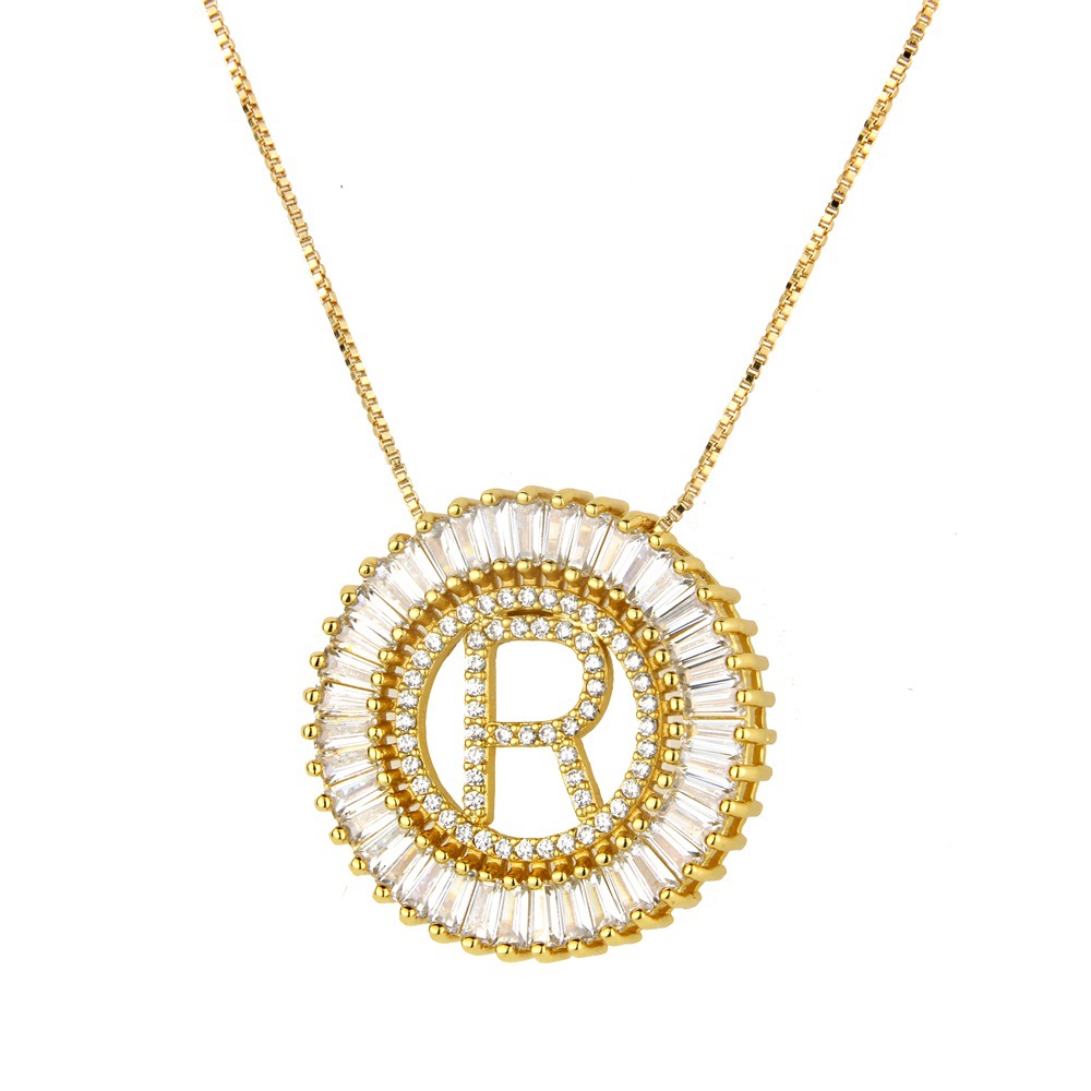 Women 26 Letters Necklace Simple Copper Plated Gold Round Zircon English Pendant Necklace Unisex Memorial Necklace
Women 26 Letters Necklace Simple Copper Plated Gold Round Zircon English Pendant Necklace Unisex Memorial Necklace