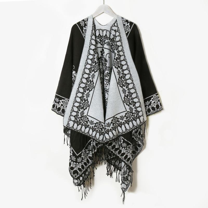 PHLE Shawl scarf dual-use thickened warmth female imitation cashmere travel cloak for autumn and winter poncho wool scarf
PHLE Shawl scarf dual-use thickened warmth female imitation cashmere travel cloak for autumn and winter poncho wool scarf