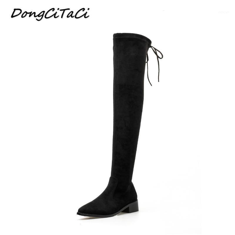 DongCiTaCi Winter Women Pointed Toe Boots Woman Shoes Over The Knee Thick Low Heels Star Long Boots Women Lace up botas muje1, Black
DongCiTaCi Winter Women Pointed Toe Boots Woman Shoes Over The Knee Thick Low Heels Star Long Boots Women Lace up botas muje1, Black