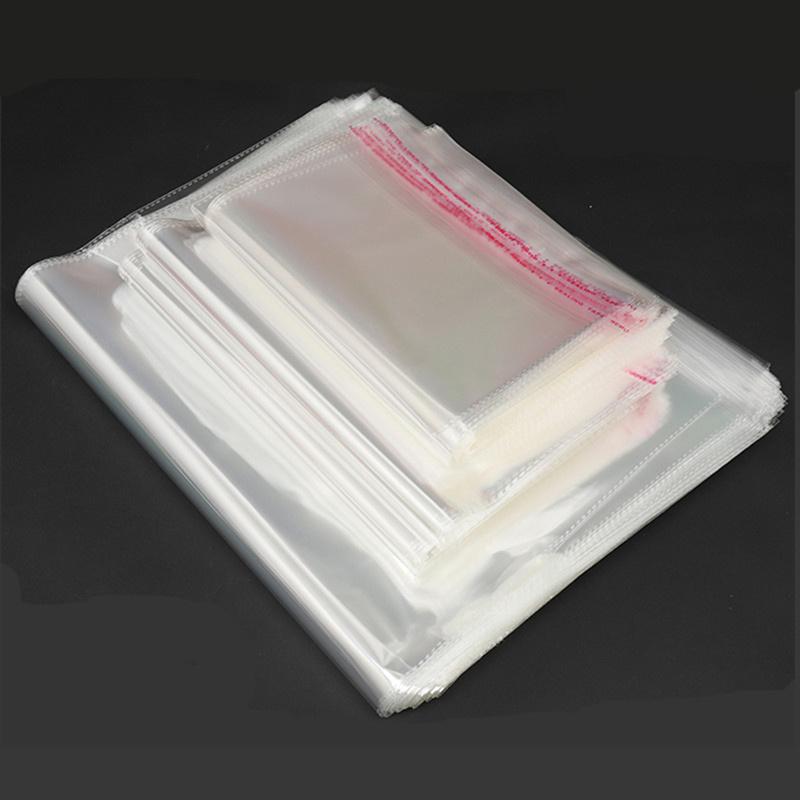 Durable 100PC Self-adhesive Clear Cellophane Bag Self Sealing Small Plastic Bags for Candy Packing Cookie Packaging Bag Pouch