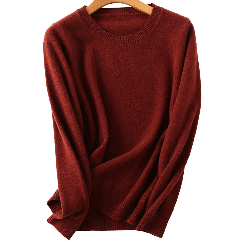 100% Merino Wool Cashmere Sweater Women Autumn Winter Warm Soft O-Neck Long Sleeve Knitted Pullover Jumper Femme Sweater 201109