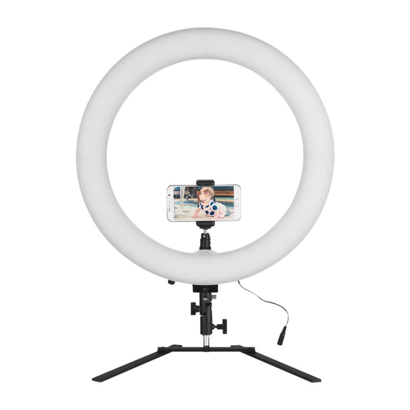 Andoer 18inch LED Ring Light 5600K 60W Dimmable Camera Photo Video Lighting Kit with Tabletop Stand/ Phone Clamp/ Ball Head
Andoer 18inch LED Ring Light 5600K 60W Dimmable Camera Photo Video Lighting Kit with Tabletop Stand/ Phone Clamp/ Ball Head