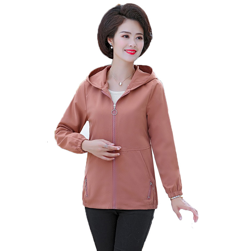 2021 New Woman Spring Fall Size Large Fly Windbreakers of Women Solid Color Jacket Tops Dressed Mother K218 8QGN, Pink.
2021 New Woman Spring Fall Size Large Fly Windbreakers of Women Solid Color Jacket Tops Dressed Mother K218 8QGN, Pink.