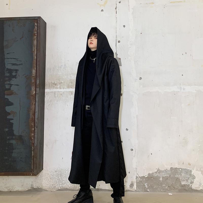 Men' Trench Coats Men Japan Streetwear Hooded Coat Male Women Punk Gothic Cloak Cardigan Jacket Outerwear Halloween Stage Clothing1, W1755
Men' Trench Coats Men Japan Streetwear Hooded Coat Male Women Punk Gothic Cloak Cardigan Jacket Outerwear Halloween Stage Clothing1, W1755