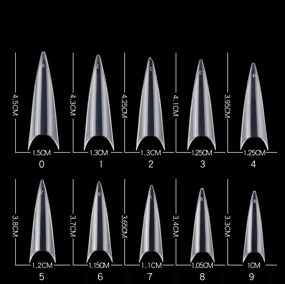 500pcs/pack Natural Clear Stietto False Nail Tips Acrylic Gen Extra Long Full Cover Nails Manicure Tools, Transparent
500pcs/pack Natural Clear Stietto False Nail Tips Acrylic Gen Extra Long Full Cover Nails Manicure Tools, Transparent