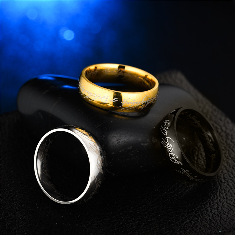 Titanium Steel Power Ring Gold Lord of Ring Lovers Couple Rings Women Men Band Ring for Man Cool Punk Rings Jewelry Wholesale Price
