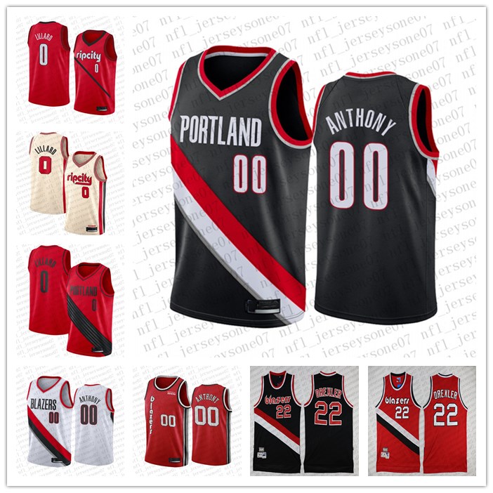 2020 Men portland trail Blazers 0 Damian Lillard 00 Carmelo Anthony 22 Clyde Drexler black Throwback Basketball Jersey
2020 Men portland trail Blazers 0 Damian Lillard 00 Carmelo Anthony 22 Clyde Drexler black Throwback Basketball Jersey