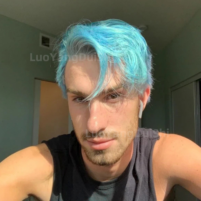 2021 new hot selling blue masculine trend wig short partial wig set men's chemical fiber hair set spot
2021 new hot selling blue masculine trend wig short partial wig set men's chemical fiber hair set spot