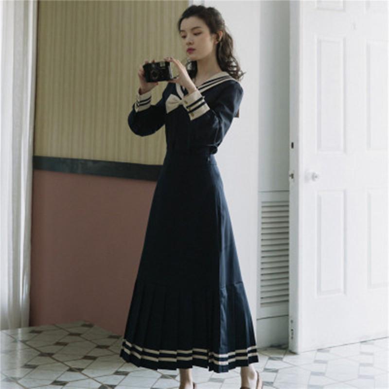 Women' Tracksuits Japanese Fashion Spring Suit Female 2021 Sailor Collar Long Sleeve Shirt & Pleated Skirt Two Piece Sets College Style, Picture color
Women' Tracksuits Japanese Fashion Spring Suit Female 2021 Sailor Collar Long Sleeve Shirt & Pleated Skirt Two Piece Sets College Style, Picture color