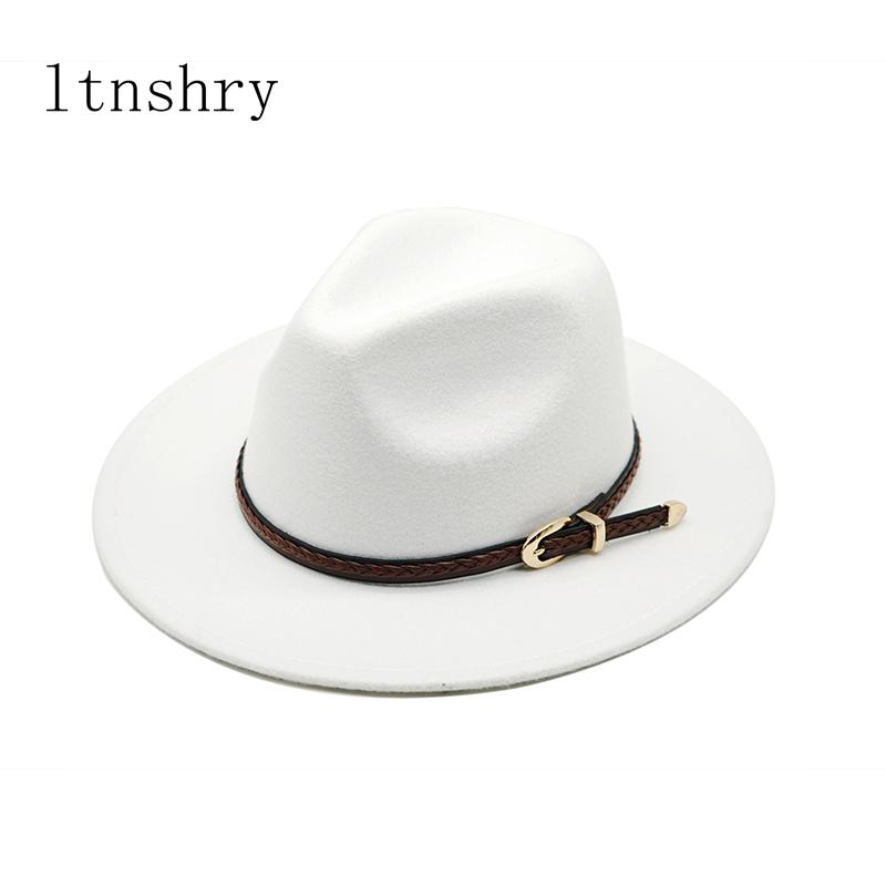 2021 New Winter Autumn Wool Women Men Big side Belt Ladies Fedoras Top Jazz Hat European American Round Caps Bowler Hats
2021 New Winter Autumn Wool Women Men Big side Belt Ladies Fedoras Top Jazz Hat European American Round Caps Bowler Hats