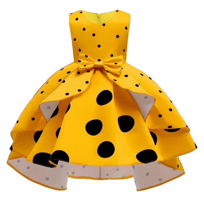 Girls Dress Bow Dot Elegant Tutu Princess Dress Kids Dresses For Girls Costume Lace Birthday Party Children Clothing, Yellow
Girls Dress Bow Dot Elegant Tutu Princess Dress Kids Dresses For Girls Costume Lace Birthday Party Children Clothing, Yellow