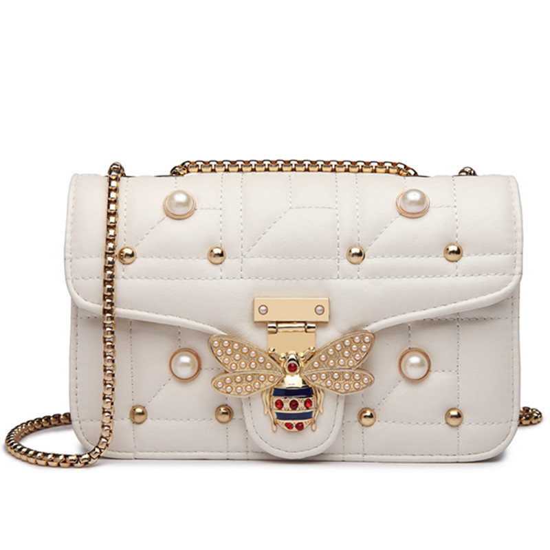 2020 Brands Designer Women Shoulder Chain Strap Flap Ladies Leather Handbags Messenger Bag Crossbody Female Bee Buckle Purse Q1110
2020 Brands Designer Women Shoulder Chain Strap Flap Ladies Leather Handbags Messenger Bag Crossbody Female Bee Buckle Purse Q1110