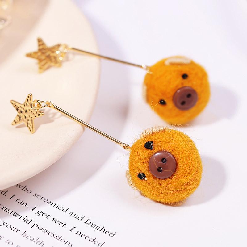Korean Style 2020 Fashion Wool Handmade Pig Drop Earrings For Women Girls Kids Jewelry Trendy Gold Metal Long Dangle Earring
Korean Style 2020 Fashion Wool Handmade Pig Drop Earrings For Women Girls Kids Jewelry Trendy Gold Metal Long Dangle Earring