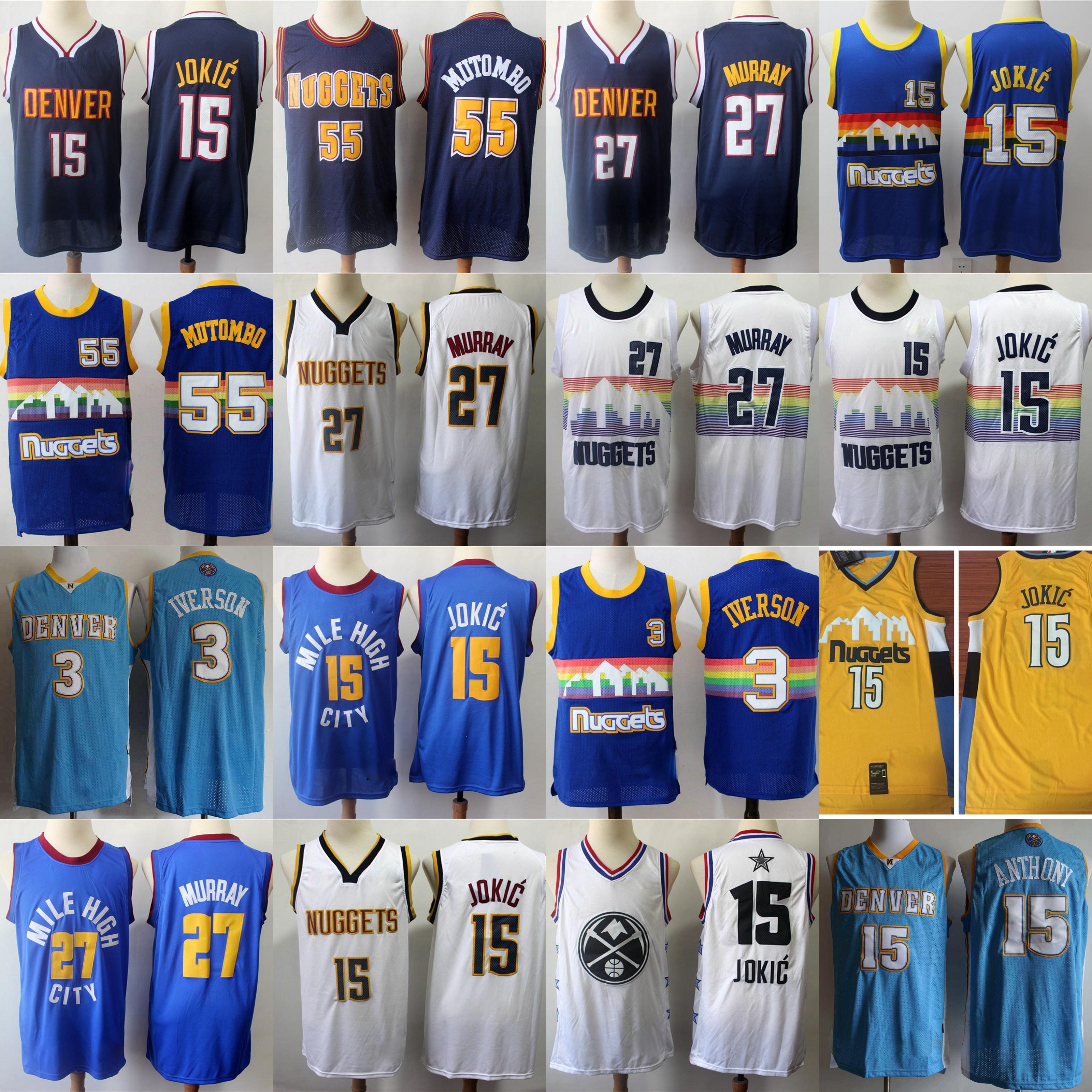 Men Denver Nuggets Nikola Jokic Jamal Murray Dikembe Mutombo Allen Iversonnba Carmelo Anthony Basketball Jersey, Black
Men Denver Nuggets Nikola Jokic Jamal Murray Dikembe Mutombo Allen Iversonnba Carmelo Anthony Basketball Jersey, Black