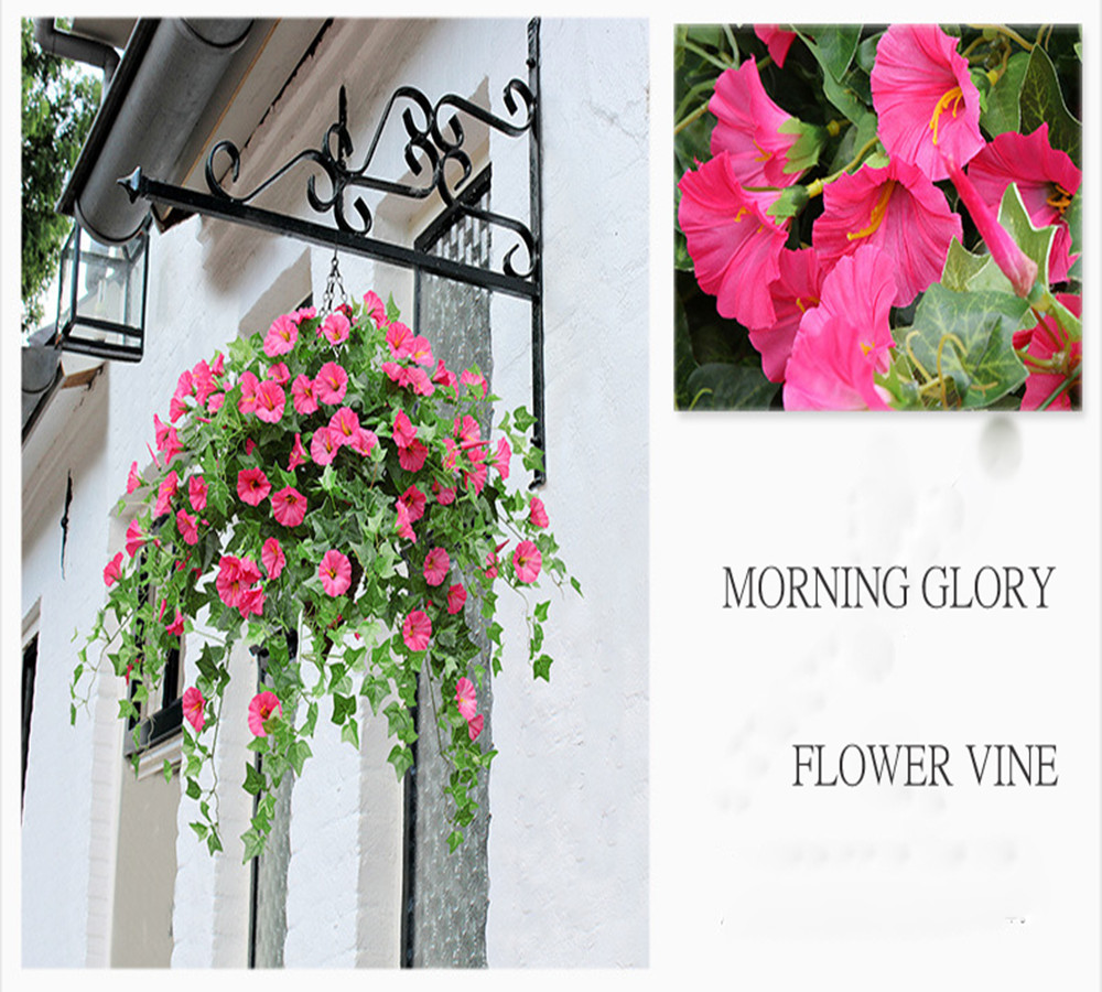 65.5cm artificial silk morning glory fake flower High Quality For Wedding Home Party DIY Table Decoration Bulk 1pcs