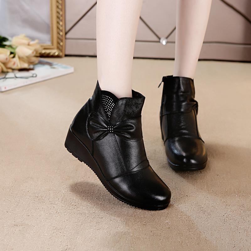 Winter Warm Boots Women Ankle Shoes Genuine Snow Boots for Women with Bow Shoes for Winter 2021 New Wedges Female, Brown
Winter Warm Boots Women Ankle Shoes Genuine Snow Boots for Women with Bow Shoes for Winter 2021 New Wedges Female, Brown