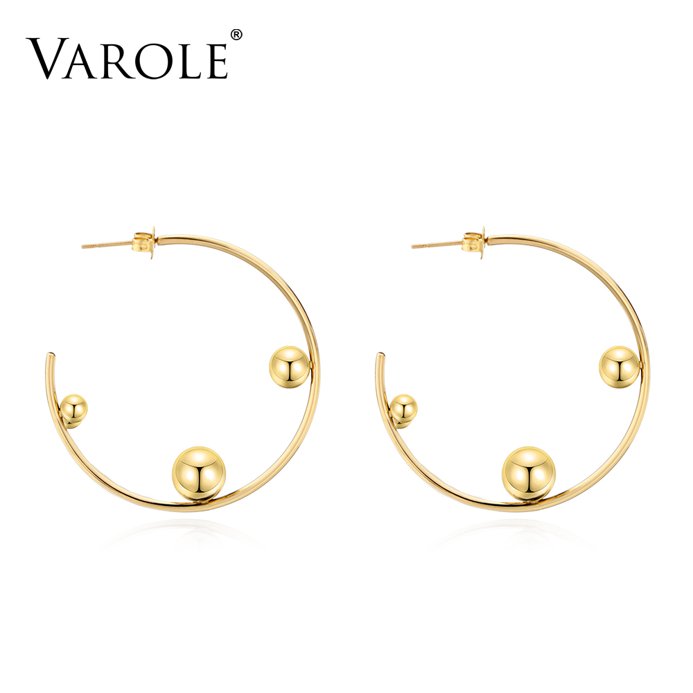VAROLE Geometric Line Hoop Earrings Gold Silver Color Stainless Steel Circle Drop Earrings For Women Earings Jewelry Brincos
VAROLE Geometric Line Hoop Earrings Gold Silver Color Stainless Steel Circle Drop Earrings For Women Earings Jewelry Brincos