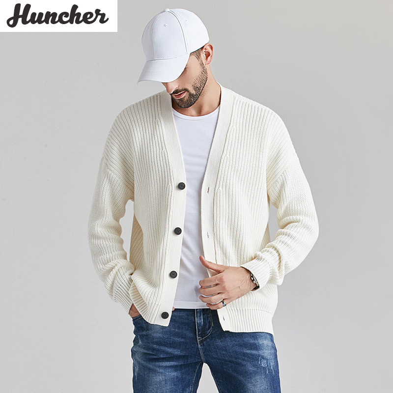 Huncher Mens Knitted Cardigan Men Autumn Winter Sweater Oversized Korean Fashion Solid Cardigans White Sweaters For Men 201105, White cardigan men
Huncher Mens Knitted Cardigan Men Autumn Winter Sweater Oversized Korean Fashion Solid Cardigans White Sweaters For Men 201105, White cardigan men