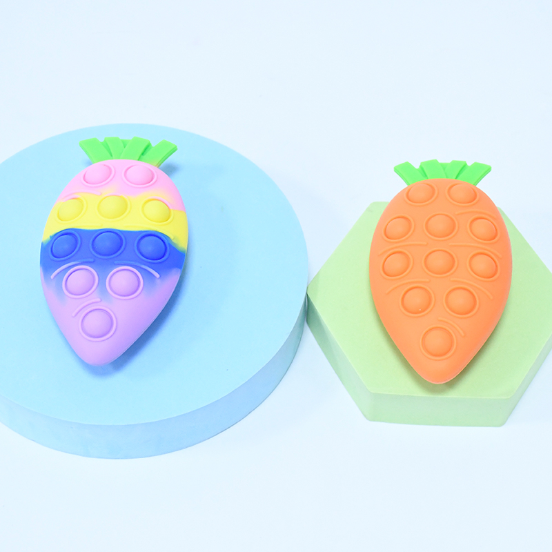 Fidget Toys GADGET TOY Easter radish shape rebound silicone fingertip bubble ball new strange decompression toy