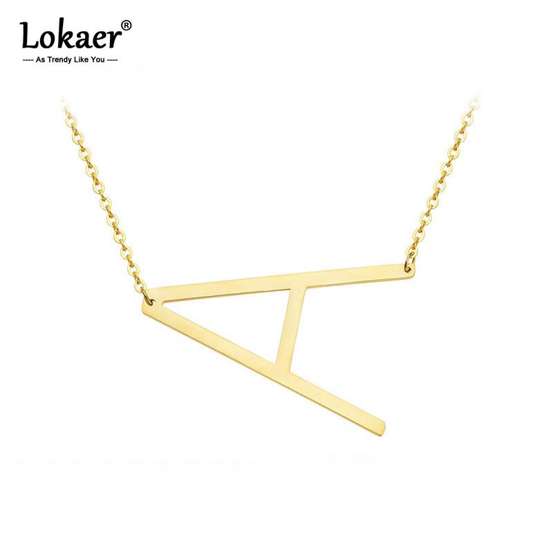 Lokaer Trendy Letter Stainless Steel Pendant Jewelry Gold Color 26 Alphabet Charm Choker Necklaces For Women Girls Dropshiping
Lokaer Trendy Letter Stainless Steel Pendant Jewelry Gold Color 26 Alphabet Charm Choker Necklaces For Women Girls Dropshiping