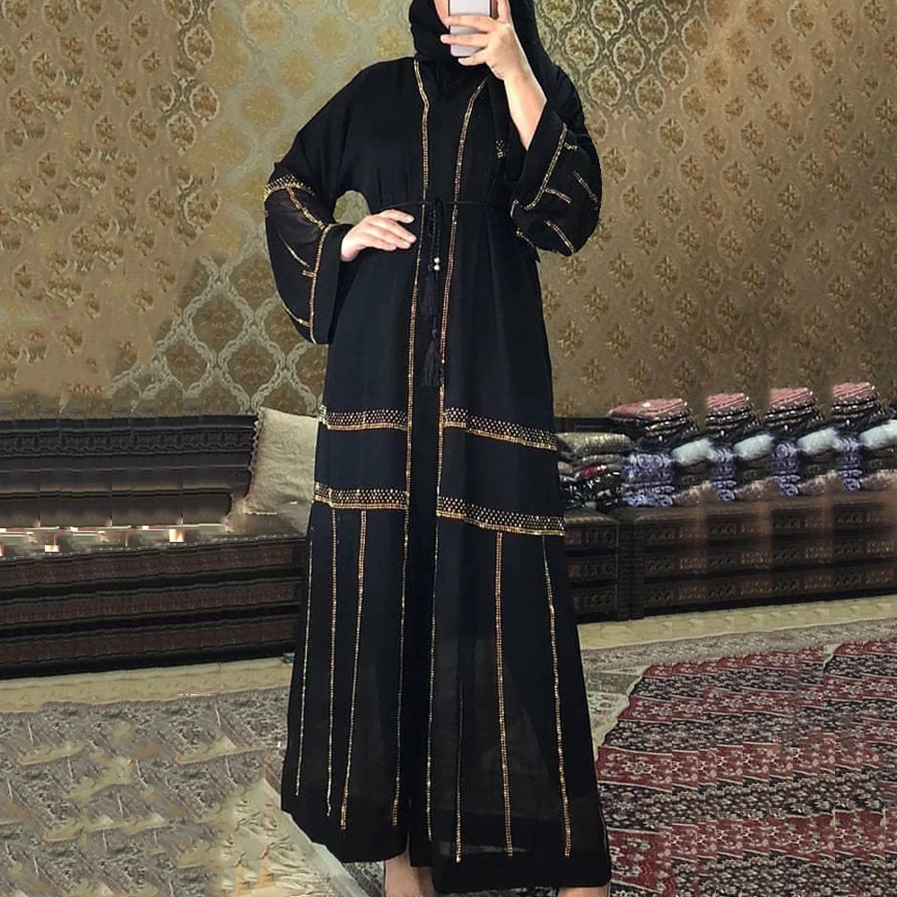 Black Abaya Dubai Turkey Muslim Hijab Dress 2020 Caftan Marocain Arabe Islamic Clothing Kimono Femme Musulmane Djellaba, Black;gray
Black Abaya Dubai Turkey Muslim Hijab Dress 2020 Caftan Marocain Arabe Islamic Clothing Kimono Femme Musulmane Djellaba, Black;gray