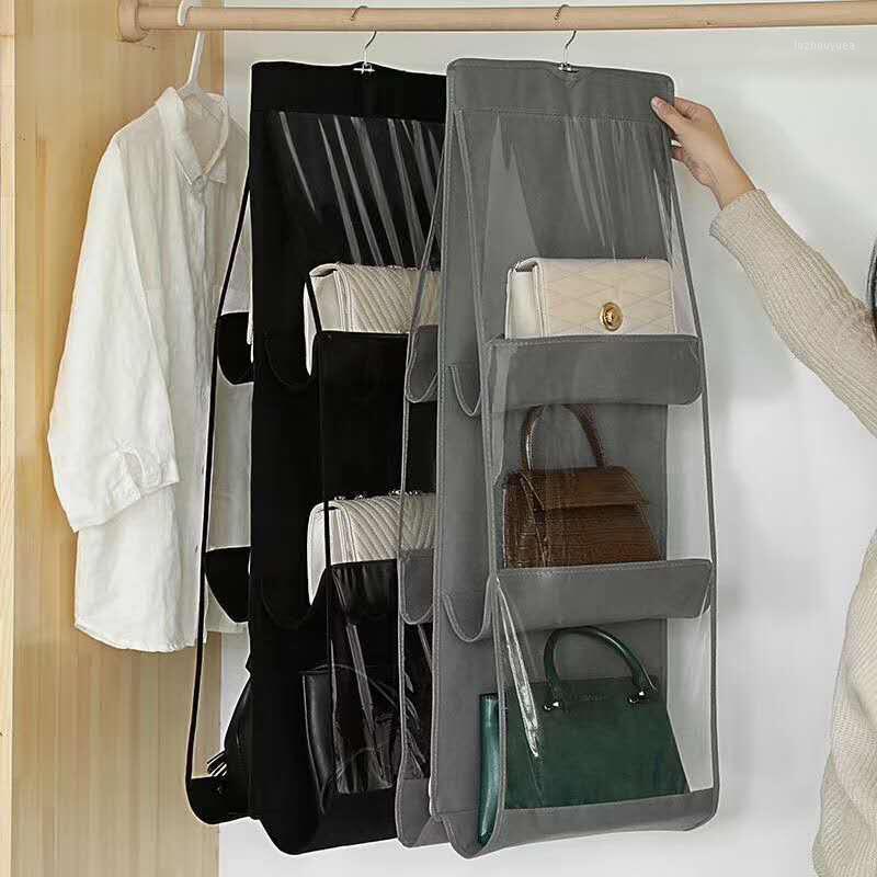 6 Pocket Organizer Wardrobe with Pouch for Shoe Sundry Closet Transparent Hanger Bag Wall Bag Door Clear Storage1
6 Pocket Organizer Wardrobe with Pouch for Shoe Sundry Closet Transparent Hanger Bag Wall Bag Door Clear Storage1