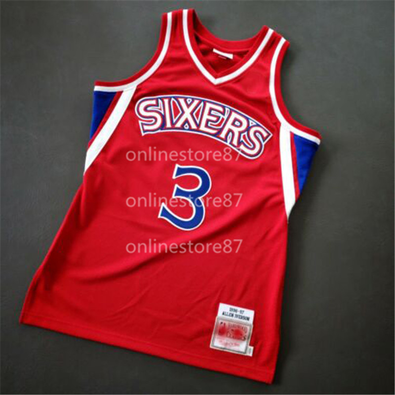 1996-1997 Vintage men Allen Iverson Mitchell ness 96 97 Six people Basketball jerseys Customize any Name and digit jersey, Black
1996-1997 Vintage men Allen Iverson Mitchell ness 96 97 Six people Basketball jerseys Customize any Name and digit jersey, Black