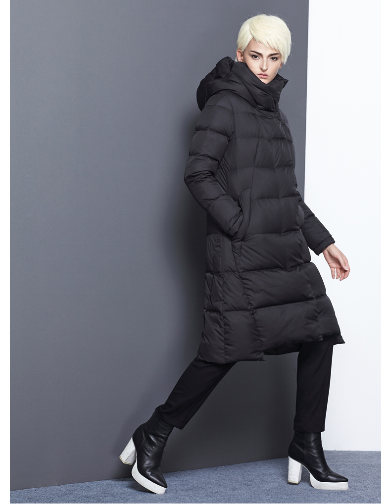womens winter long puffer down jackets thick black navy blue red plus size warm winter down coats 201029