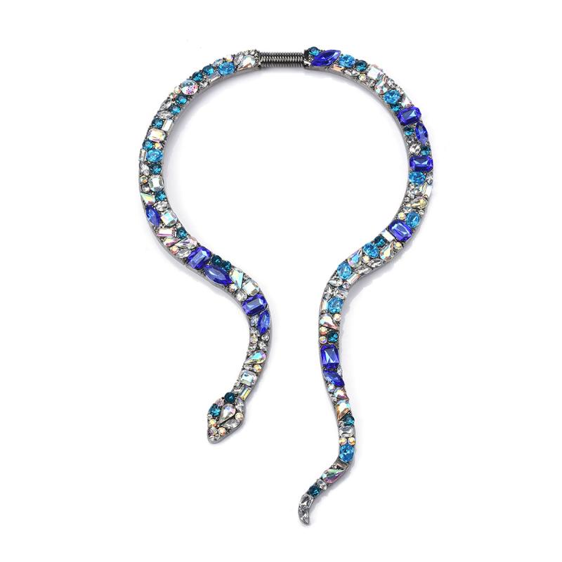 BK Woman Punk Snake Shape Necklace Colorful Crystal Acrylic Glass Beads Bib Collar Choker Lovely Unique Chain Jewelry
BK Woman Punk Snake Shape Necklace Colorful Crystal Acrylic Glass Beads Bib Collar Choker Lovely Unique Chain Jewelry